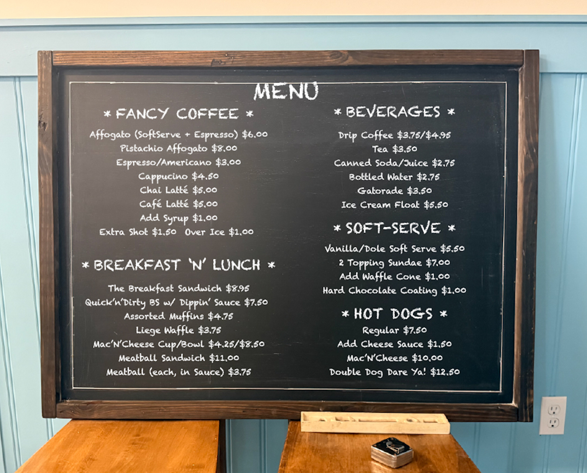 Our Current Menu!