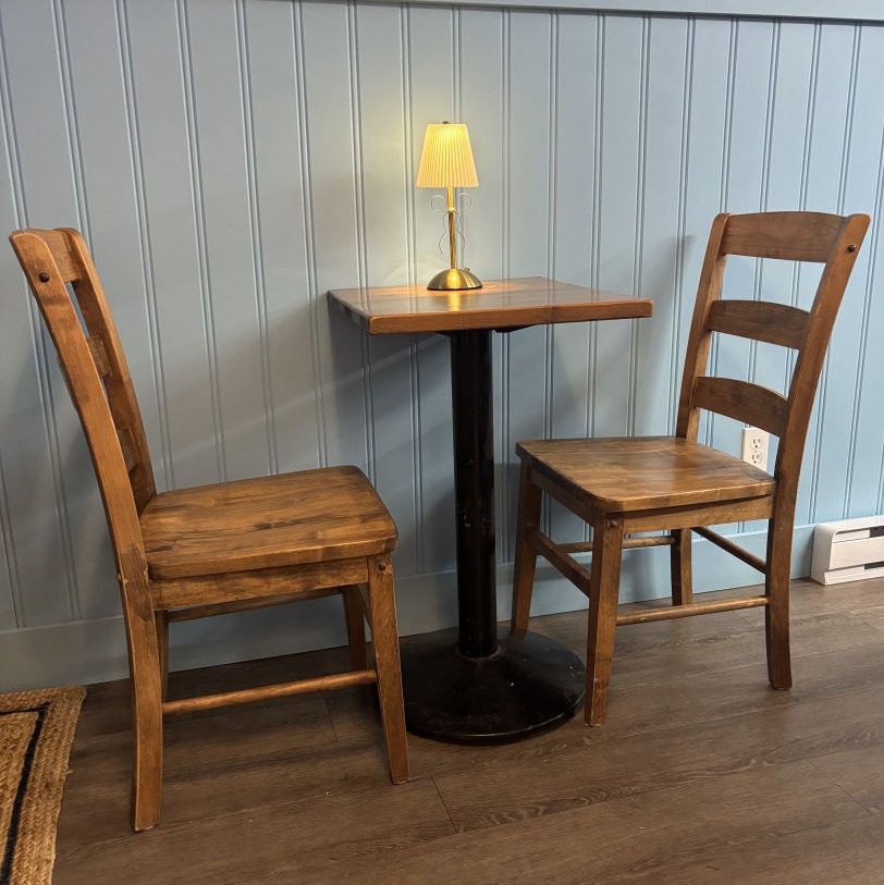 Sit on these, and eat something!